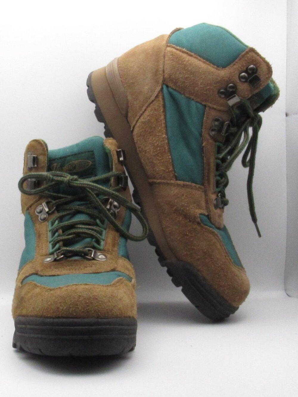 Vasque Green/Brown Vintage Alpha Women's Leather Hiking Boots 7521 Size 8.5